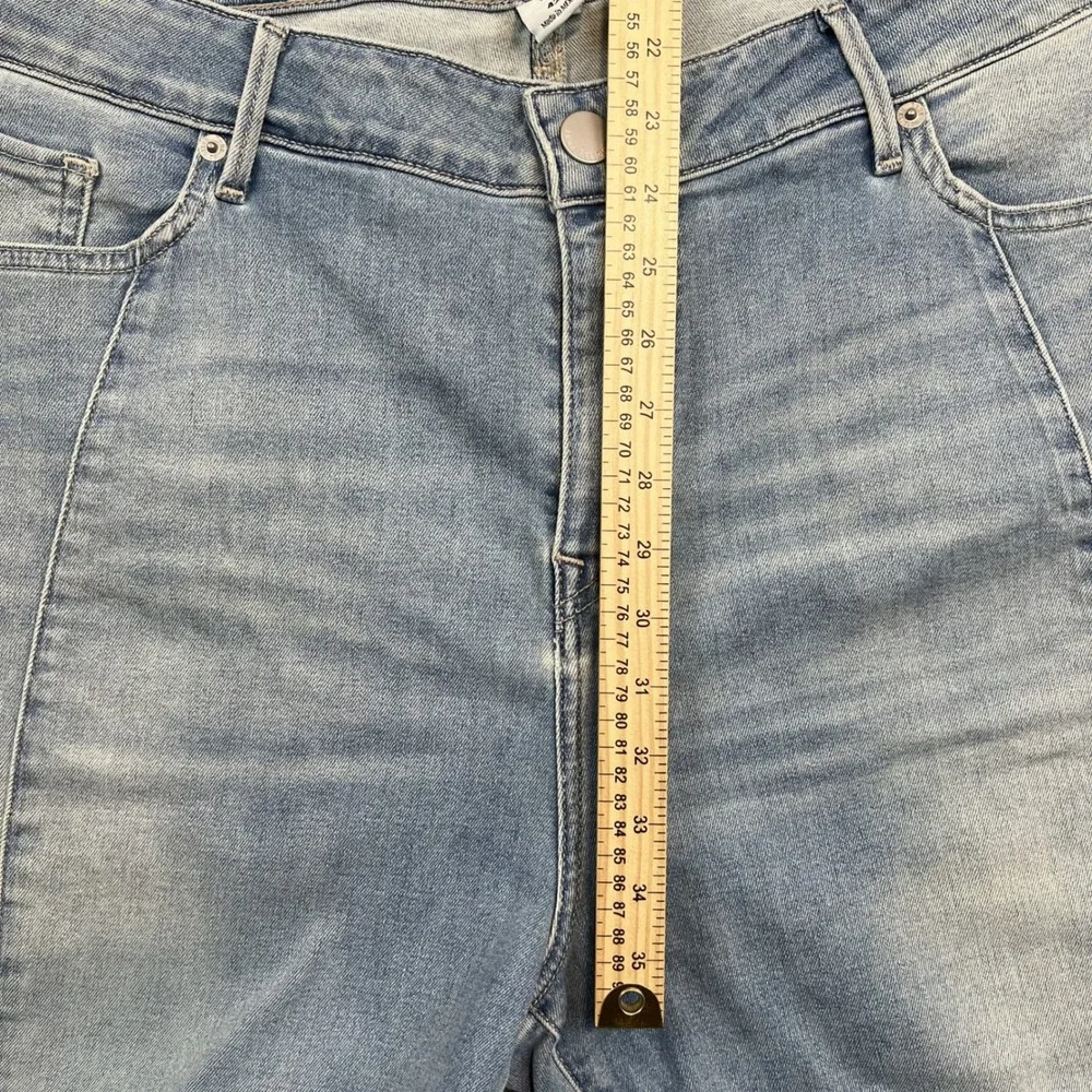 True Religion Halle Super Skinny Jeans W42 Light Wash Moto Paneled Streetwear